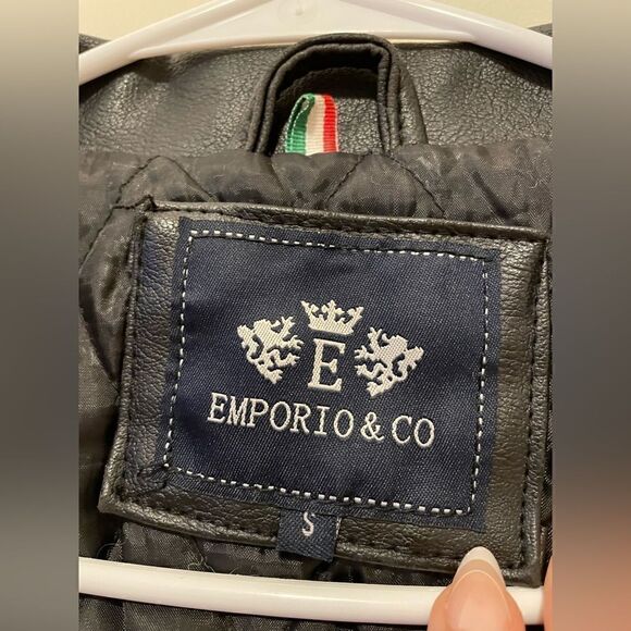 Emporio & Co Italian Button Down Leather Jacket - Picture 13 of 16